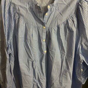 Old Navy Blue and White Button Down Shirt